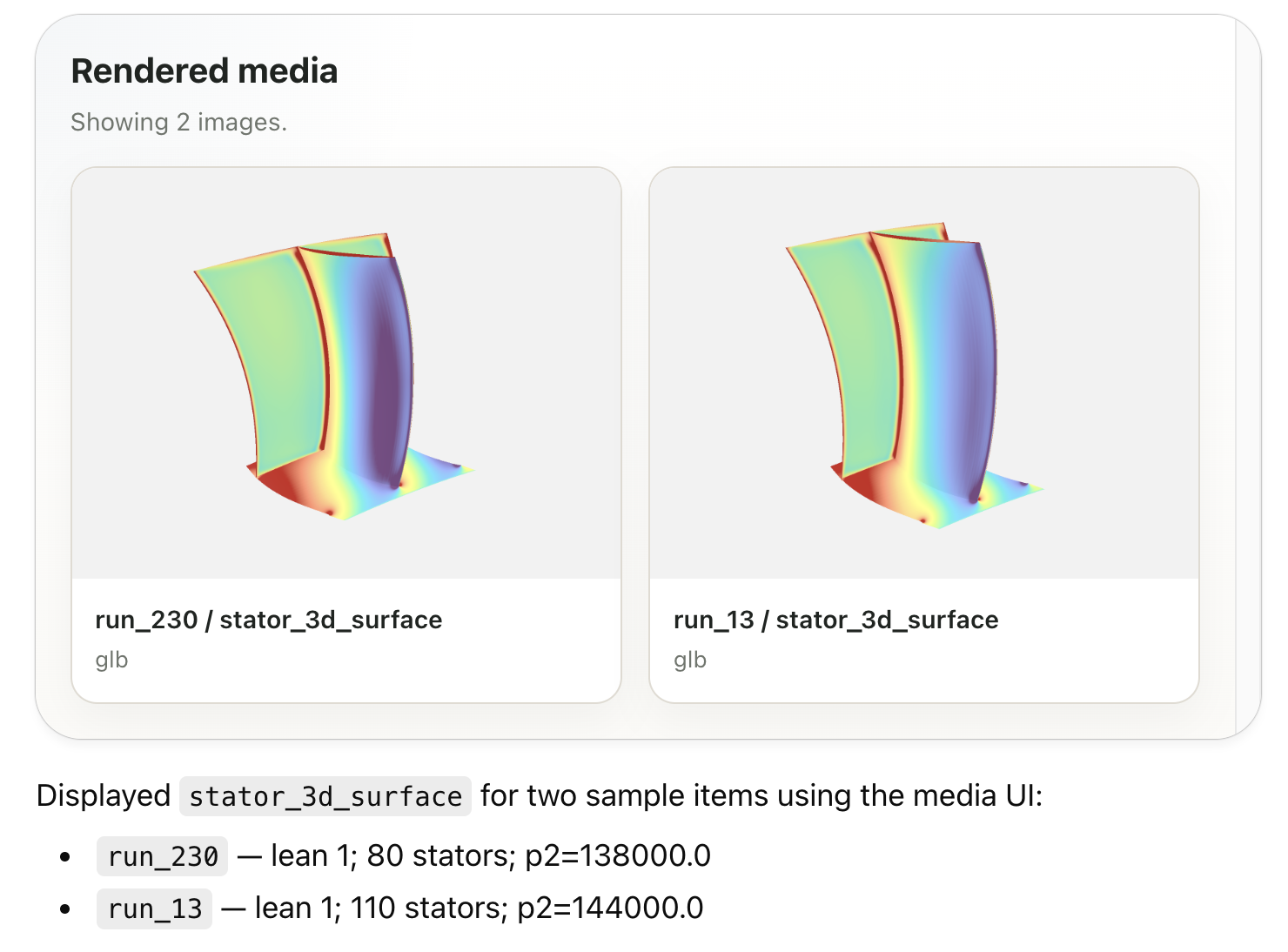 ChatGPT session showing dbsliceAI rendered media returned inside an assistant response.